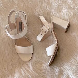 PRADA white heels